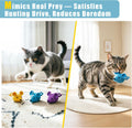 Retro Shaw Catnip Toys Crochet Mice Cat Toys, 3 Pcs Durable Yarn Cat Mouse Toys for Indoor Cats, Stuffed with Natural Catnip & Silvervine Blend, Handmade Interactive Kitten Chew Toy for Teeth Cleaning