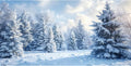 Fish Tank Background 36x18 Inch Winter Snow Scene Aquarium Decor Backdrop
