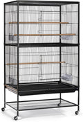 Prevue Pet Products Steel Bird Flight Cage with Wheels - Black, Large
