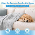 Cooling Blanket for Dogs, 0.4 Q-MAX Dog Cooling Blanket Washable, Cool to Touch Pet Blanket Cooling Comforter Throw for Bed Cover, Soft Lightweight Cold Mats for Pet Summer Sleeping (30"×40"/Grey)