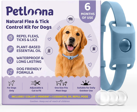 Flea Collar for Dogs, Flea & Tick Collar for Dogs, Refillable