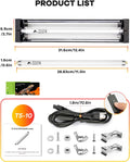 UVB Light for Reptile 8W, T5 UVB Reptile Light Fixture HO Combo Kit with Test Sensor Cards, 12" High Output Reptiles Lig