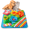 Oliumt Snuffle Mat for Dogs, Sniff Mat Slow Feeding Mat for Small Pets Cats, Rabbits - Help Stress Relief and Training - Stimulate Your Pet's Foraging Skills! (Blue)