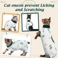 DENTRUN Cat Surgery Recovery Suit Female Male, Soft Cone Alternative Onesie