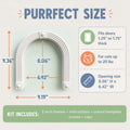 Purrfect Portal Purrfect Arch Interior Pet Door - No-Flap, Open Arch Design, Fits Pets Up to 20 lbs, Easy DIY Setup, No 
