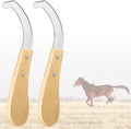 Bot Egg Knife for Horses, Horse Farrier Tool Grooming Bugs, Stainless Steel Blade with Wood Handle, Precision Grooming T