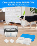 10 Set Dog Water Filter Replacement Fit for Sharlovy W10 Pro 8L