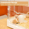 Hamster Cage & Guinea Pig Cages, Acrylic Cage for Small Animal Pets, Large Transparent Gerbil Cage and Habitats, Hedgeho
