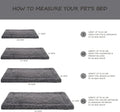 Washable Dog Bed Mat Ultra Soft Dog Crate Pad Comfy Fluffy Pet Kennel Beds Sleeping Mattress for Large Jumbo Medium Small Dogs, 36 x 23 Inch, Gray