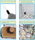 EAEDMY Guinea Pig Rat Ferret Hammock Hideout, Corner Tunnel, 14.2"x 9.8"x 4.3", Suitable for Small Pets, Easy to Clean