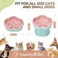 Ceramic Raised Slow Feeder Cat Bowl,Cat Slow Feeder