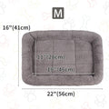 PETLESO Small Cat Bed Mat, 22" x 16" Plush Cushion with Surrounding Pillow for Small to Meidum Dogs Cats Sleeping, Indoor Pet Beds Furniture Carrier Crate Anti Skid Pad, Washable, Medium