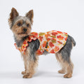 Fitwarm Maple Dog Dress, Ruffled Doggy Thanksgiving Dress, Fall Dog Clothes for Small Dogs Girl, Pet Outfit, Red, Orange