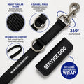 ActiveDogs Hands Free Dog Leash – Adjustable 4-Point Crossbody Hands Free Leash for Mobility & Training – Waist Belt for Dog Walking - Durable 3/4" Double-Stitched Nylon, Black, 6.5ft