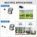 fishkeeper Quiet Aquarium Air Pump, 3W 5W Dual Outlet, Adjustable Bubbler