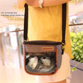 Sugar Glider Carrier Bag, Transparent Breathable Travel Bag for Hamster, Gecko,Baby Hedgehog, Transport Pouch with Breat