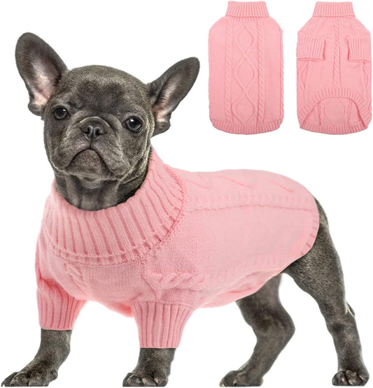 Queenmore Small Dog Sweater for Small Dogs Girl, Winter Dogs/Cats Pullover