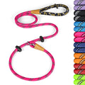 lynxking Slip Lead Dog Leash Reflective, Heavy Duty Comfortable Strong Rope Leash for Large, Medium Small Dogs No Pull Pet Training (Pink, Large 1/2in x 6ft-Slip Lead)