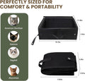 2 Pack Portable Travel Litter Box for Cats, Collapsible Travel Cat Litter Box with Zipped Lid, Waterproof Leak-Proof Sma