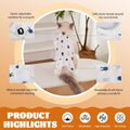 DoggieKit Cat Surgery Recovery Suit, Anti Licking Postoperative Onesie with Roll-Up Design, Soft Breathable Bodysuit Shirt for Female Spay Male Neuter Abdominal Wound Kitten E-Collar Cone Alternative