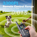 2 in 1 Shock Collar for Dogs 7-120lbs, Automatic Bark Collar with Remote Control, 3300ft IPX7 Waterproof E Collar for La