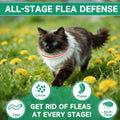 Flea Collar for Cats, 4 Pack Flea and Tick Prevention for Cats, 32 Months Cat Flea Treatment, Adjustable Cat Flea Collars, Waterproof Cat Flea and Tick Treatment Collar, Flea Treatment for Cat