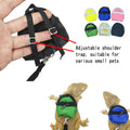 Bearded Dragon Backpack Carrier,Reptile Portable Backpack Carrier with Small Backpack Harness Leash Set,Space Capsule Cl