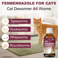 Fenbendazole for Wormers, Dewormer for Cats & Kitten, Tapeworms Roundworms & Hookworms, 150 mL