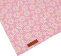 ADOGGYGO Floral Dog Bandana 2 Pack, Reversible Pink Daisy Pet Scarf Bib, Adjustable Fit Cute Flower Bandanas for Medium Large Dogs Pets (Large)