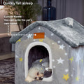 BXEBUI Dog House Indoor Memory Sponge, Foldable Dog House Kennel Bed Mat with Cushion for Small Medium Large Dogs Cats, 