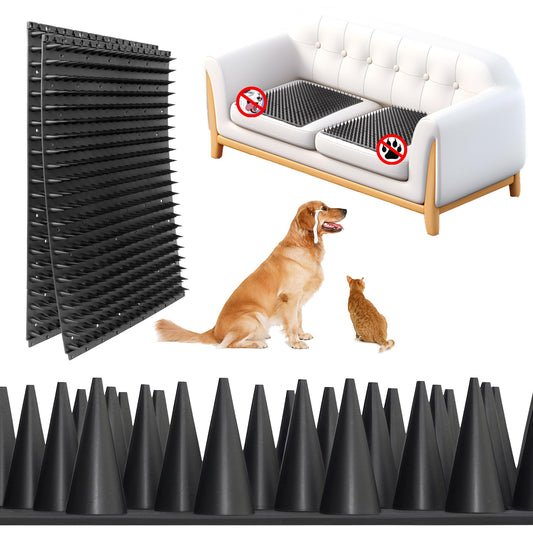 LanLfSty 5 Pack Scat Mats for Dogs – Heavy Duty Solid PP Pet Deterrent Mats to Keep Dogs Off Couch & Furniture – Durable for Indoor & Outdoor Use