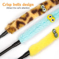AZOFFYIU Cat Toys for Indoor Toys,Rainbow Cat Wand Toys,Feather Flips Plush Ball Cat Toys,Interactive Feather Toy for Teaser Play and Chase Exercise with Kitten 6 Pack