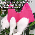 Rabbit Grooming Hammock with Safety Belt for Nail Clipping, Grooming, Bunny Bathing Bag for Nail Trimming, Cat Claw Care