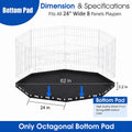 Dog Playpen Bottom Pad Cover, 600D Waterproof Oxford for 8 Panel 24 in Pens
