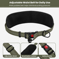 Hands Free Double Dog Leash, 4 Reflective Padded Handles, Adjustable Waist Belt 27-51", Shock-Absorbing Bungee, 360° Swi