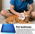 Foldable Dog Pool – Heavy-Duty Hard Plastic Small Dog Pool for Puppy & Cats, Portable Shallow Pool, Outdoor/Indoor Cooli