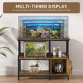 29-37 Gallon Aquarium Stand,36.8"x15.7" Fish Tank Stand with Storage Cabinet, 750 lb Heavy Duty Steel Frame, 3-Tier Aqua