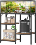 20 Gallon Fish Tank Stand with Storage, Aquarium Stand for 20 Gallon Tanks, Heavy Duty Metal Frame with 3 Engineered Woo