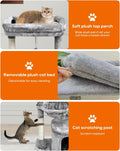 SYANDLVY Small Cat Tree for Indoor Cats, Activity Cat Tower with Scratching Post for Kittens, Modern Cat Furniture with 