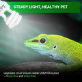 REPTI ZOO UVB Light for Tropical Reptile, 2 Pack 5.0 15W UVA UVB Reptile Light Bulb, UVB Lamp for Crested Gecko Leopard 