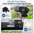 AQQA Automatic Fish Feeder for Aquarium, Moisture-Proof LCD Timer Dispenser