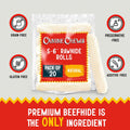 Canine Chews 5-6" Dog Rawhide Retriever Rolls - Pack of 20 Extra Thick Dog Rawhide Chews - 100% Real & All-Natural Beef Rawhide Bones for Small Dogs - Healthy Single-Ingredient Natural Rawhide Rolls