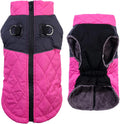 JoyDaog Winter Dog Coats for Small Dogs,Puppy Jacket with Harness,Pink M