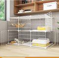 Cat Cage Indoor DIY Cat Playpen Detachable Metal Wire Kennels Indoor Cat Enclosures DIY Cat Playpen Metal Kennel (3/2-Ti