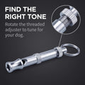 Jinshining Silver Adjustable Ultrasonic Dog Whistle,Portable Whistle Pet Whistle Supersonic Whistle Dog Whistles for Pet