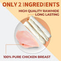 Just Try 2 Packs 13" Large Size Chicken Wrapped Rawhide Dog Chew Sticks