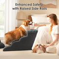 EHEYCIGA 4-Step Curved Dog Stairs for Beds 17.6" H