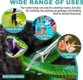 50" Collapsible Stainless Steel Snake Grabber Tool: Multi-Functional Hook, Tongs, Pole, Reacher for Safe Snake Handling 