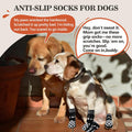 Socks for Dogs to Prevent Licking - Double Side Dog Foot Paw Covers, Dog Socks for Hardwood Floors Anti Slip, No Twist Puppy Booties Dog Grip Socks for Small Medium Large Senior Dogs, Black, XS