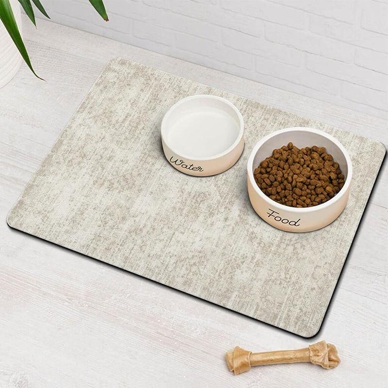 Dog Food Mat for Floors Waterproof Quick Dry Pet Placemat Cat Feeding Bowls Mats for Food and Water, Eco-Friendly Dog Accessories Diatomite Pets Supplies 12